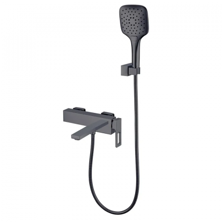 Смеситель для ванны с коротким изливом KOER KB-41009-07 (Цвет графит) (KR5986)