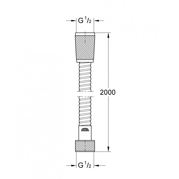 Душевой шланг 2000 Grohe Relexaflex Metal (28140000)