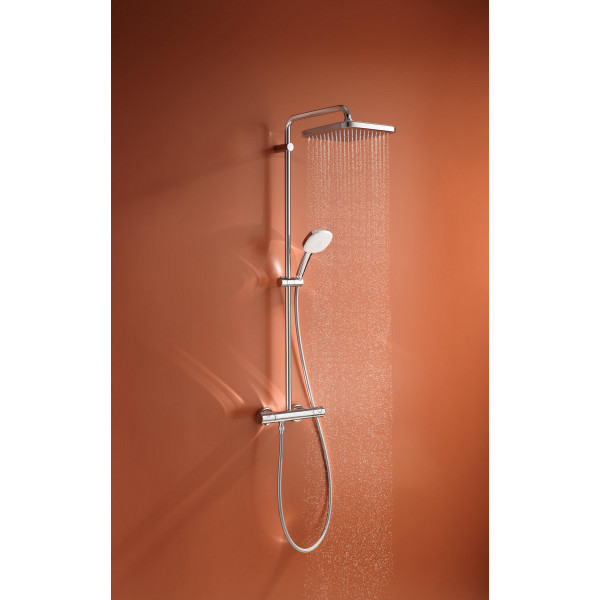 Душевая система с термостатом для настенного монтажа Grohe Tempesta System 250 Cube (26689001)