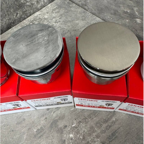 Донный клапан для раковины Koer PW-11-01 1 1/4'' универсальный (с/без перел) СLICK-СLACK (Цвет хром) (KR5790)
