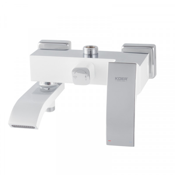 Душова колона KOER KB-56007-04 зі змішувачем, 3 функції (Колір хром+білий) (KR5159)