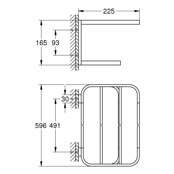 Полочка для полотенец Grohe Selection (41066000)