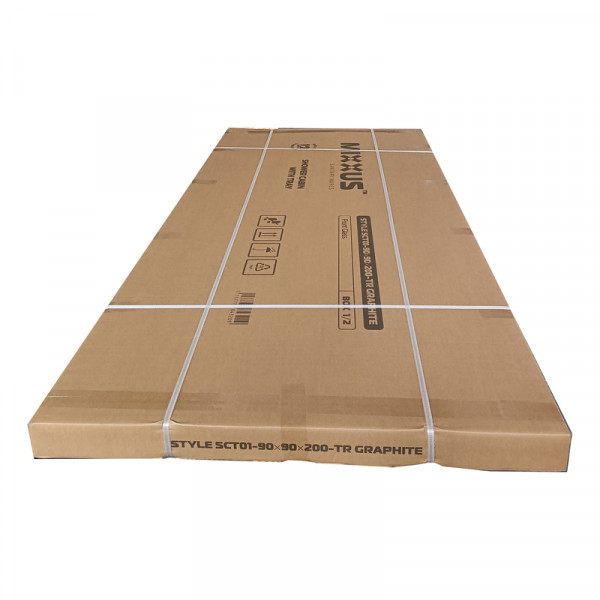 Душевая кабина с низким поддоном Mixxus Style SCT01-90x90x200-TR Graphite прозрачное стекло 6мм (MI8432)