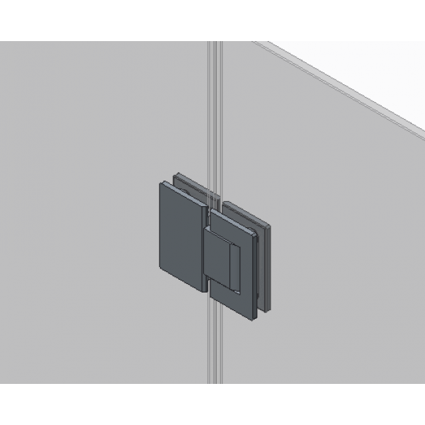 Бічна стінка до кабіни Koer SR SW04-90x200-TR-07 прозоре скло Easy Clean 10мм, графіт (KR5391)