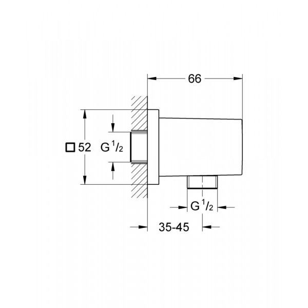 Шланговое подключение Grohe Euphoria Cube (27704000)