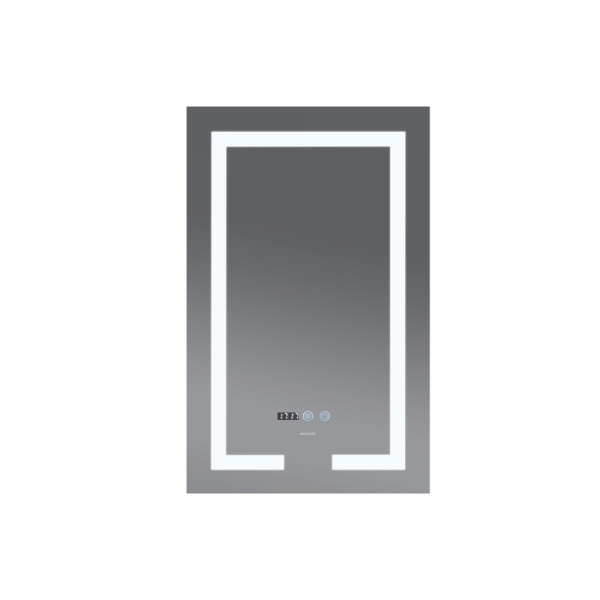 Дзеркало Mixxus HARD MR06-60x80 з Led Touch, Anti-fog, димером, регулятором яскравості, годинником (MI6929)