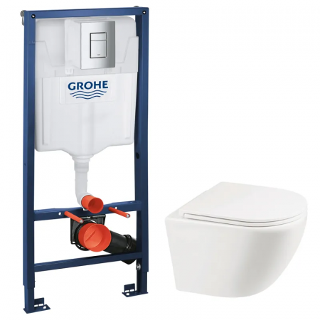 Комплект Grohe Set Унитаз ELLIPSE-0301-R+ Инсталляция Grohe Rapid SL 38772001 (38772001ELLIPS0301R)