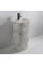 Раковина моноблок MIXXUS PREMIUM DIVERSE-1101 MARBLE 460х380х840mm з отвором під змішувач та переливом (MP6575)