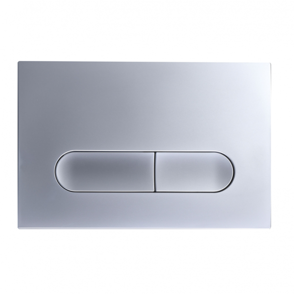 Панель смыва Koer KT-0608-14 240x160x10mm пластиковая, закругленная кнопка (цвет сатин) (KR6127)