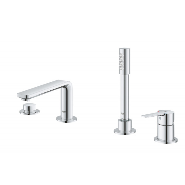 Однорычажный смеситель для ванны на 4 отверстия Grohe Lineare (19577001)