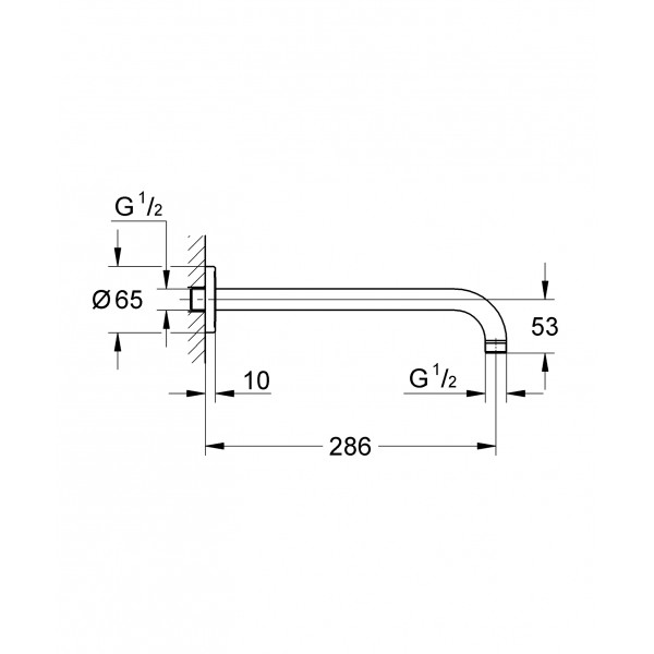 Набор для душа с верхним душем Grohe Eurosmart UA33556003 (33556003+28576000+27541001) (UA33556003)