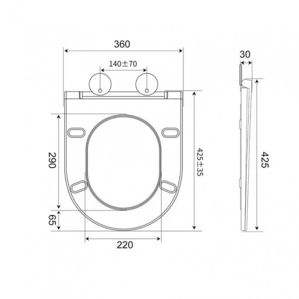 Унитаз подвесной Mixxus Bevel-0305-T3 480х360х340mm система смыва Tornado 3.0 (MI8425)