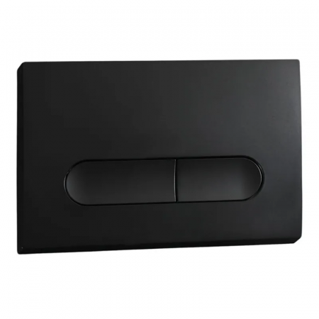 Панель смыва Koer KT-0608-05 240x160x10mm пластиковая, кнопка закругленная (цвет черный матовый) (KR6125)