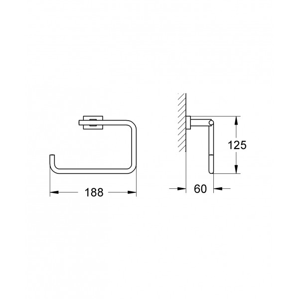 Кольцо для полотенца Grohe Essentials Cube New (40510001)