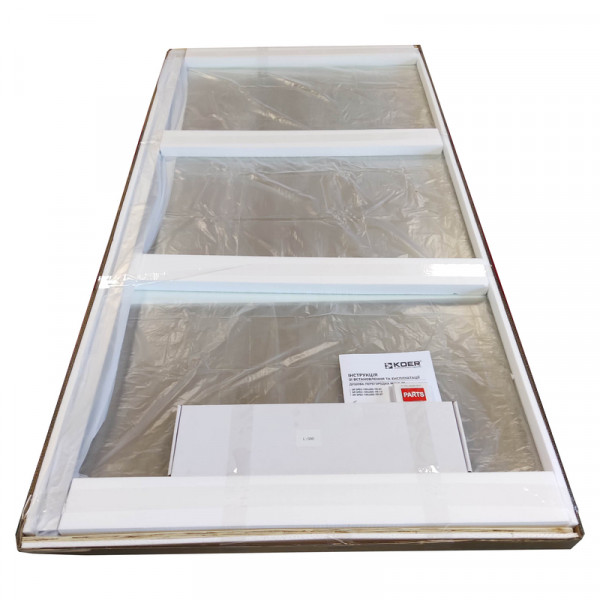 Душевая перегородка Koer SR SP02-100x200-TR-07 Walk-In прозрачное стекло Easy Clean 8мм, графит (KR5397)