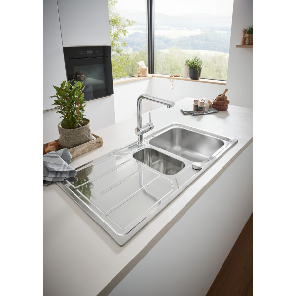 Змішувач для кухні з висувним виливом Grohe Minta (32168000)