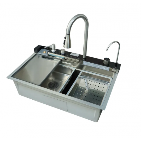 Мойка многофункциональная Mixxus MH7546-SET-06 Decor SS Color со встроенным смесителем из нерж. стали (MI8465)
