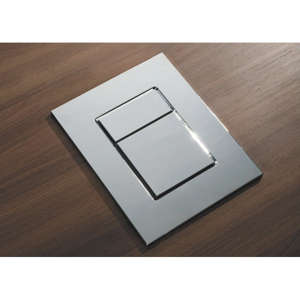 Панель смыва Koer KT-0607-02 157x198x3mm пластиковая, кнопка квадратная (SS Color) (KR6239)