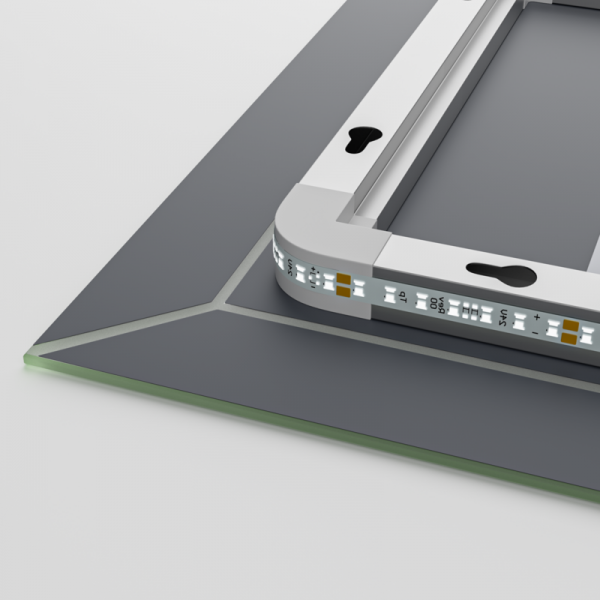Дзеркало Mixxus Premium CUBIC MR14-80x60-Reverse з Led Touch, Anti-fog, димером, регулятором яскравості (MP6648)