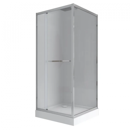 Душевая кабина с низким поддоном Mixxus Style SCT01-90x90x200-TR Chrome прозрачное стекло 6мм (MI8433)