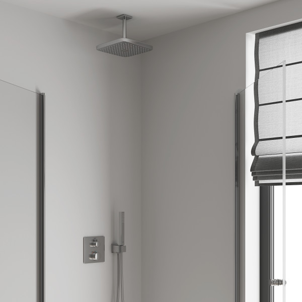 Верхний душ с потолочным кронштейном Grohe Tempesta Cube (26688000)