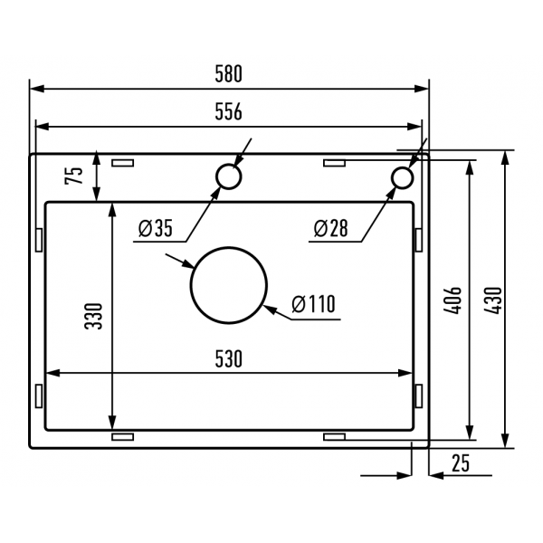 Мойка MIXXUS MH5843 GRAPHITE (MH5843 NANO-BLACK) (3.0/0.8) из нерж. стали (цвет графит) (MX1931)