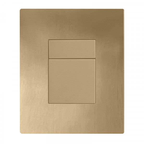 Панель змиву пластикова Koer KT-0607-12 157x198x3mm, кнопка квадратна (колір матове золото) (KR5715)