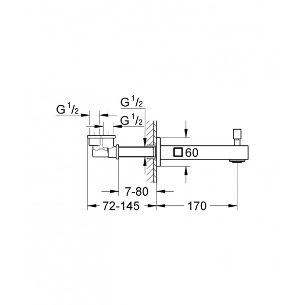 Излив для ванны Grohe Universal Cube (13304000)