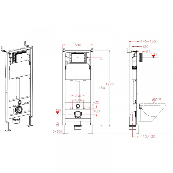 Комплект: Koer TB-0301 Smart Унитаз-биде подвесной TB-0101 с электронным управлением + Инсталляция KT-0409 + панель KT-0609-01 Chrome (KR6116)