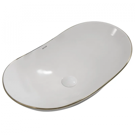 Раковина накладна MIXXUS PREMIUM WAVE-0105 EDGE GOLD 620х360х160mm (MP6557)
