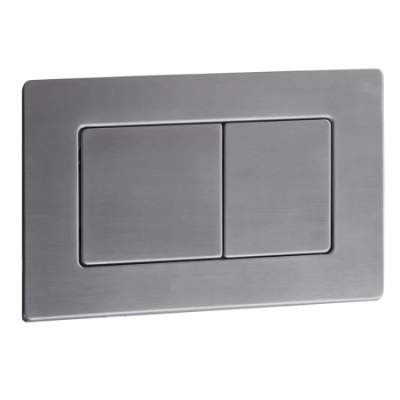 Панель смыва Koer KT-0612-07 240x160x10mm из нержавеющей стали, кнопка квадратная (цвет графит) (KR6122)