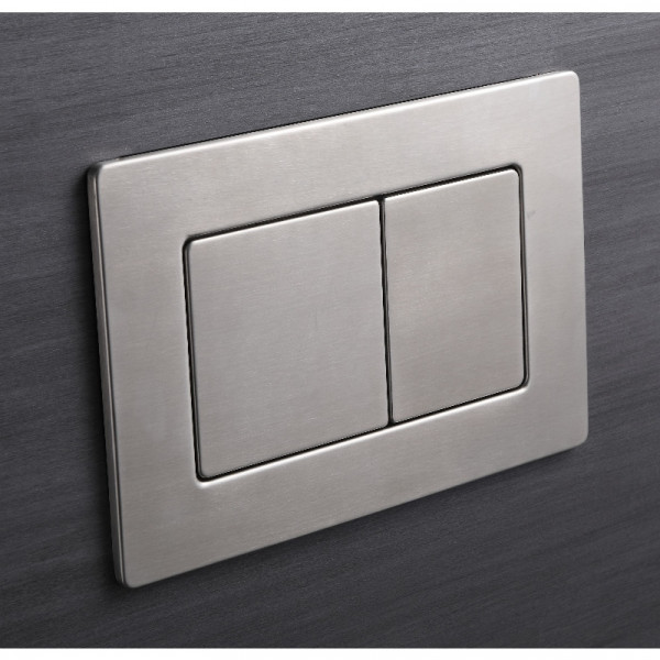 Панель смыва Koer KT-0612-02 240x160x10mm из нержавеющей стали, кнопка квадратная SUS304 (KR6120)