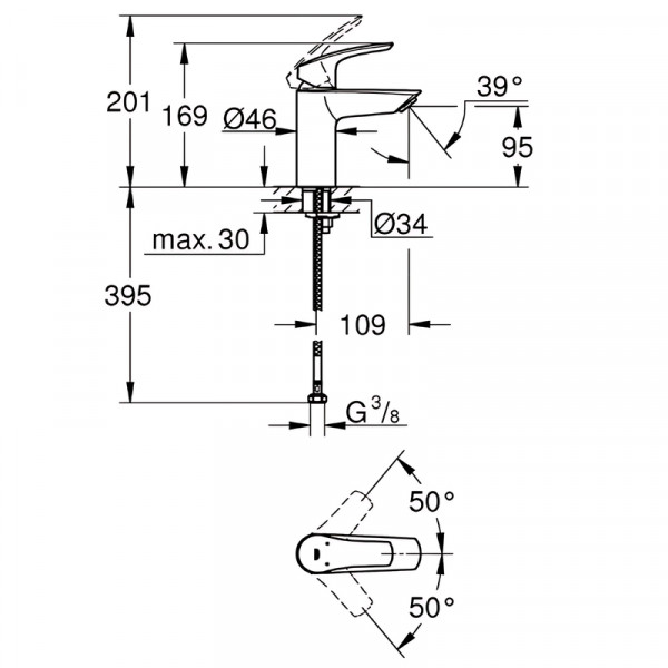 Набор смесителей для ванной Grohe Eurosmart (UA123302S0)