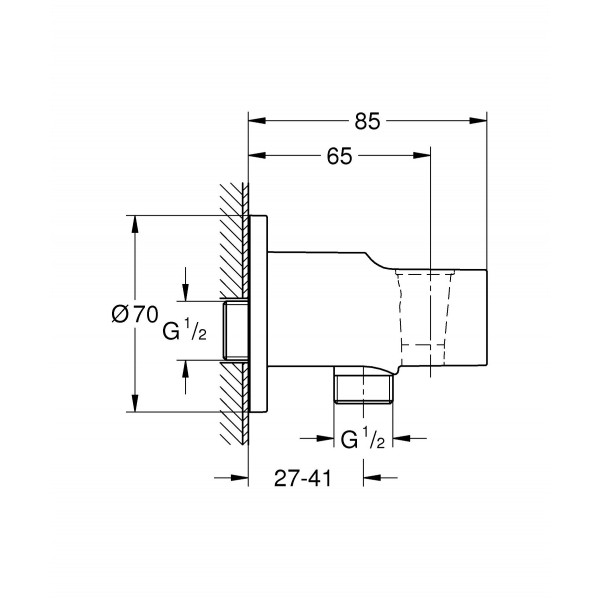 Подключение для душевого шланга Grohe Tempesta (28628001)