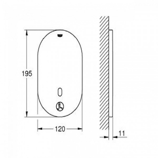 Смеситель для душа бесконтактный Grohe Eurosmart Cosmopolitan (36415000)