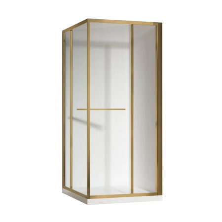 Душевая кабина без поддона Koer SR SC09-90x90x200-L-TR-12 прозрачное стекло Easy Clean 6мм Матовое золото (KR5684)