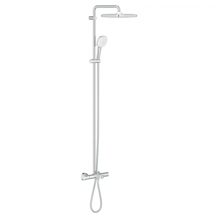 Душевая система настенного монтажа с термостатом для ванны Grohe Tempesta System 250 Cube (26691001)