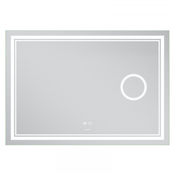 Дзеркало Mixxus Premium QUADRO MR20-100x70 з Led Touch, Anti-fog, димером, регулятором яскравості, лінзою (MP6622)