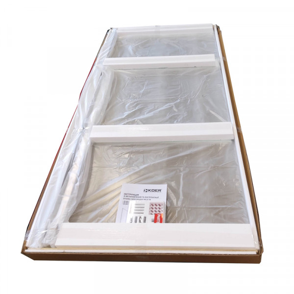 Душова перегородка Koer SR SP01-90x200-TR-01 Walk-In прозоре скло Easy Clean 8мм, хром (KR5392)