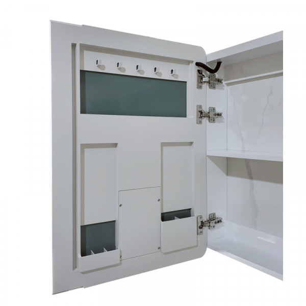 Дзеркальна шафка Mixxus Premium Olivary CM01-80x70x13 з LED Touch, димером, регулятором яскравості (MI8296)