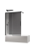 Шторки стеклянные на ванну раздвижные Koer SR BS06-120x150-TR-07 прозрачное стекло Easy Clean 6мм, графит (KR5947)