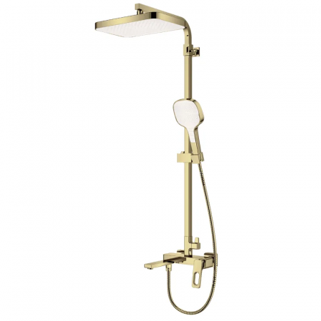 Душевая колонна со смесителем KOER KB-56031-12 3 функции (Цвет матовое золото) (KR5974)