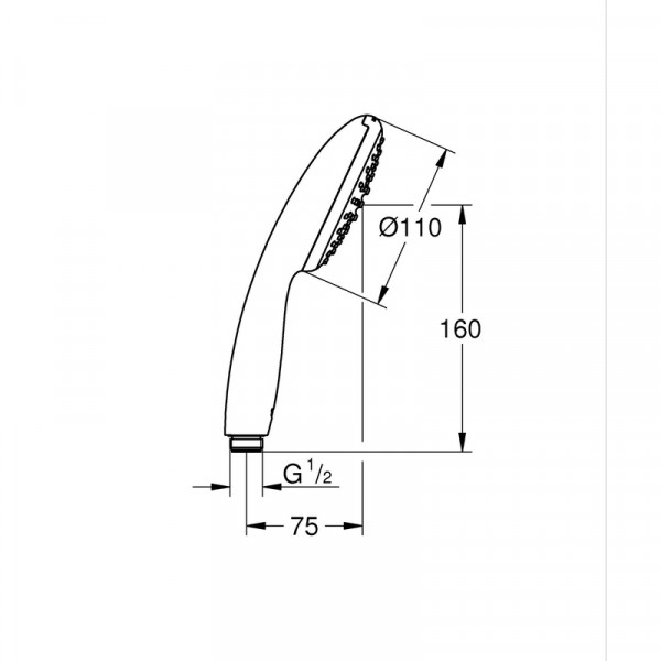 Ручной душ Grohe Tempesta 110, 1 режим (27923003)