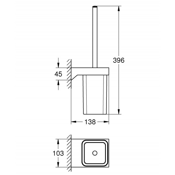 Туалетный ершик в комплекте Grohe Selection Cube (40857000)