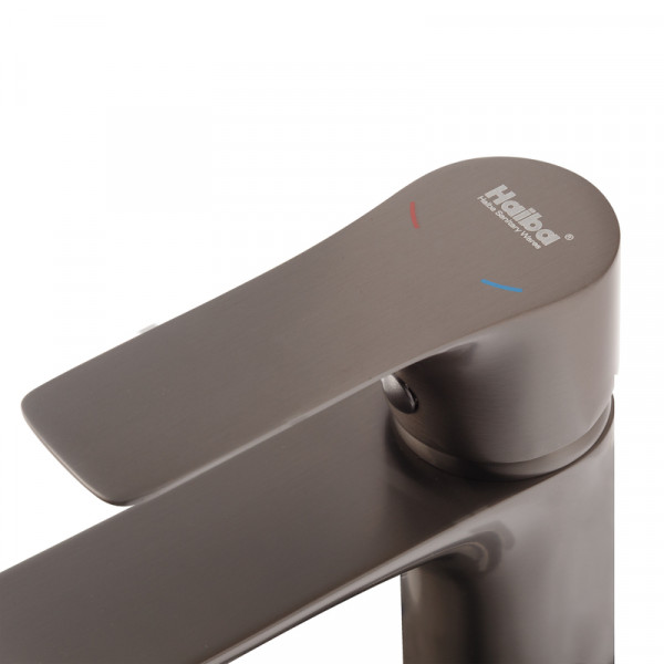 Змішувач для умивальника Haiba Milano 001 Graphite (HB4033)