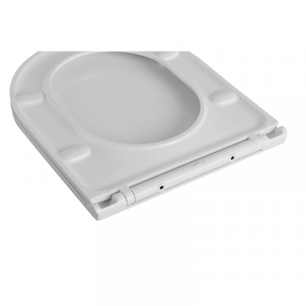 Сидение-крышка для унитаза Mixxus Seat Cover Ellipse-Bevel-2002 430х360х30mm дюропластовое быстросьемное с микролифтом (MI8427)