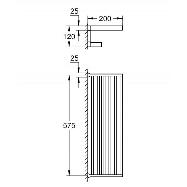 Полочка для полотенец Grohe Selection Cube (40804000)