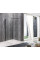 Душова перегородка Mixxus Premium FLAT SP02-100x200-TR Black Walk-In прозоре скло 8мм (MI6856)