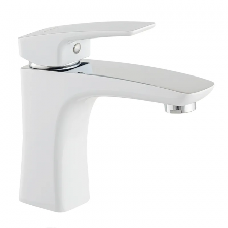 Змішувач для умивальника Mixxus Premium Patrick 001 гайка (White) (MI5853)