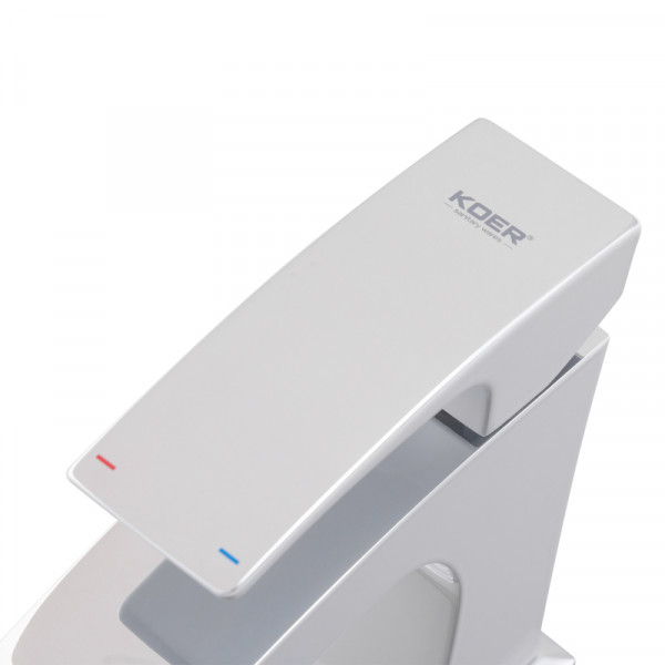 Змішувач для умивальника Koer KB-10007-04 (Колір хром+білий) (KR5149)